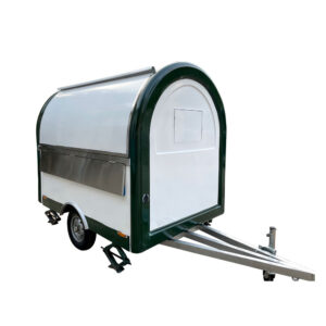 2.1m（7ft）Round white and green food trailer
